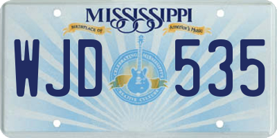 MS license plate WJD535