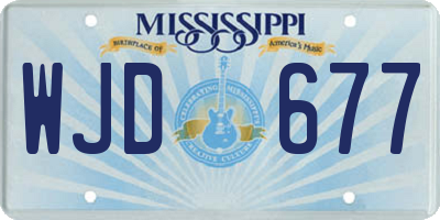 MS license plate WJD677