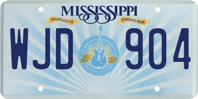 MS license plate WJD904