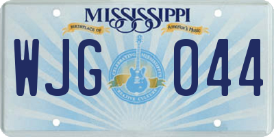 MS license plate WJG044