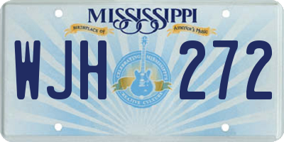 MS license plate WJH272