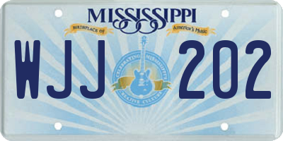 MS license plate WJJ202