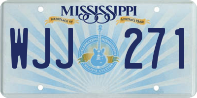 MS license plate WJJ271