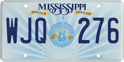 MS license plate WJQ276