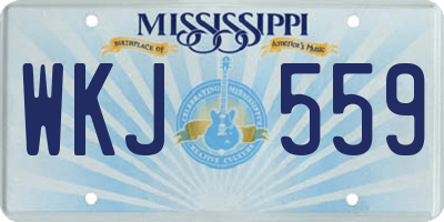 MS license plate WKJ559