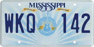 MS license plate WKQ142