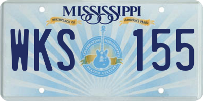 MS license plate WKS155