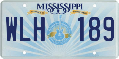 MS license plate WLH189