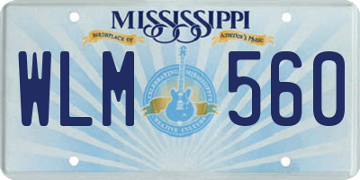 MS license plate WLM560