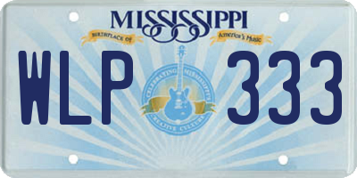 MS license plate WLP333