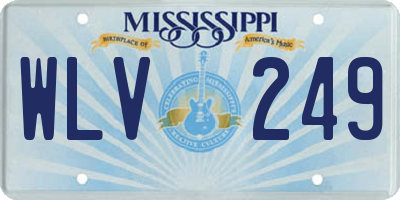 MS license plate WLV249