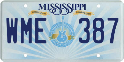 MS license plate WME387