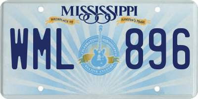 MS license plate WML896