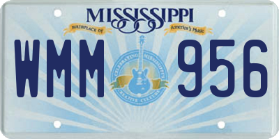 MS license plate WMM956