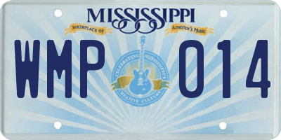 MS license plate WMP014