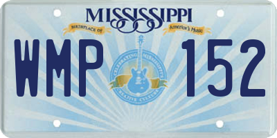 MS license plate WMP152