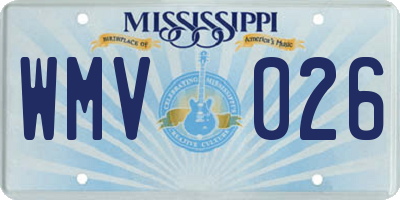 MS license plate WMV026