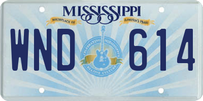 MS license plate WND614