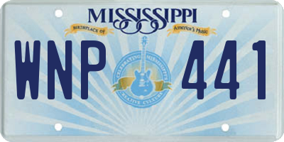 MS license plate WNP441