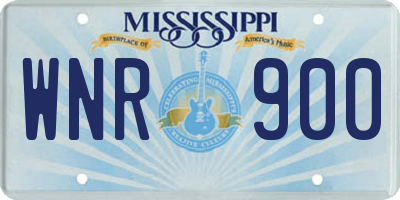 MS license plate WNR900