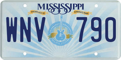 MS license plate WNV790