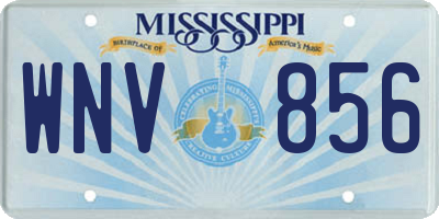 MS license plate WNV856
