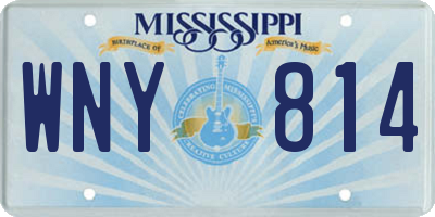 MS license plate WNY814