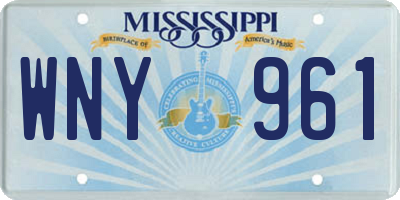 MS license plate WNY961
