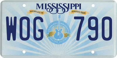MS license plate WOG790