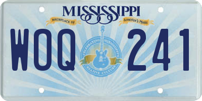 MS license plate WOQ241