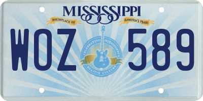 MS license plate WOZ589