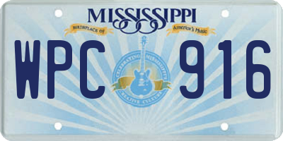 MS license plate WPC916