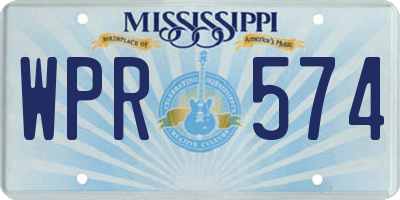 MS license plate WPR574