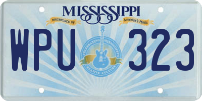 MS license plate WPU323