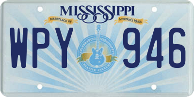 MS license plate WPY946