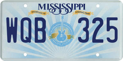 MS license plate WQB325
