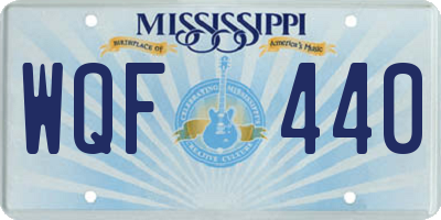 MS license plate WQF440