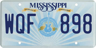 MS license plate WQF898