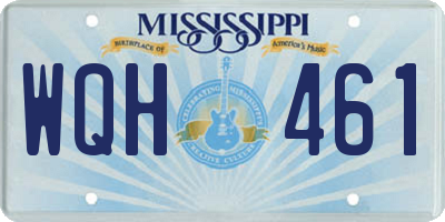 MS license plate WQH461
