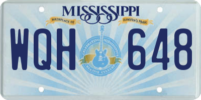 MS license plate WQH648