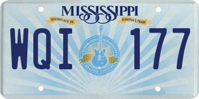 MS license plate WQI177