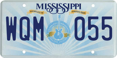 MS license plate WQM055