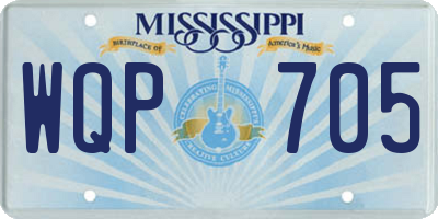 MS license plate WQP705