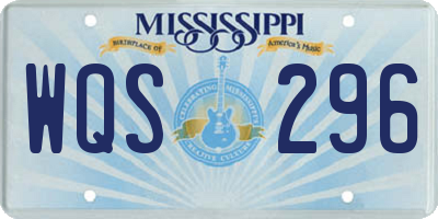 MS license plate WQS296