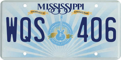 MS license plate WQS406