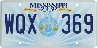 MS license plate WQX369