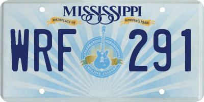 MS license plate WRF291