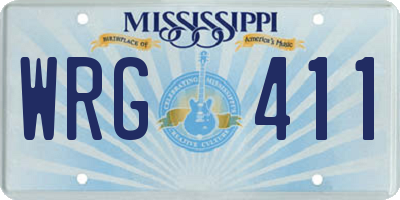 MS license plate WRG411