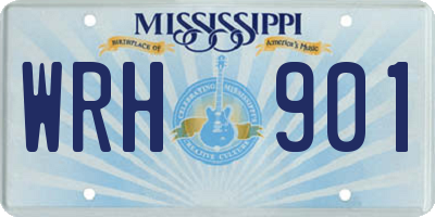 MS license plate WRH901