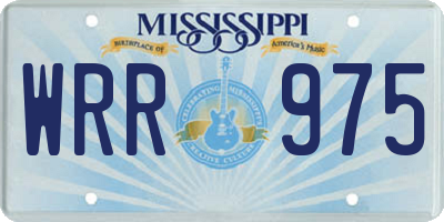MS license plate WRR975